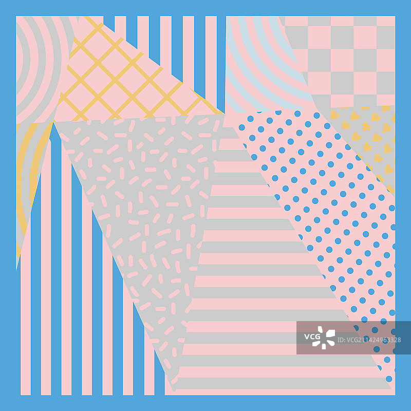 几何图案抽象丝绸围巾图片素材