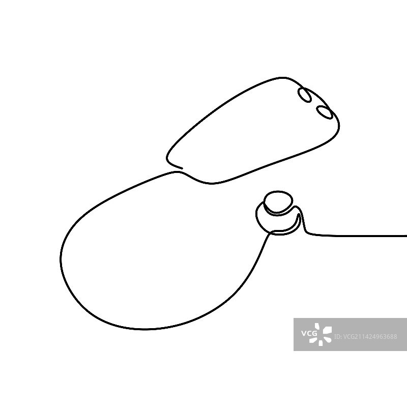 听诊器单线logo设计图片素材