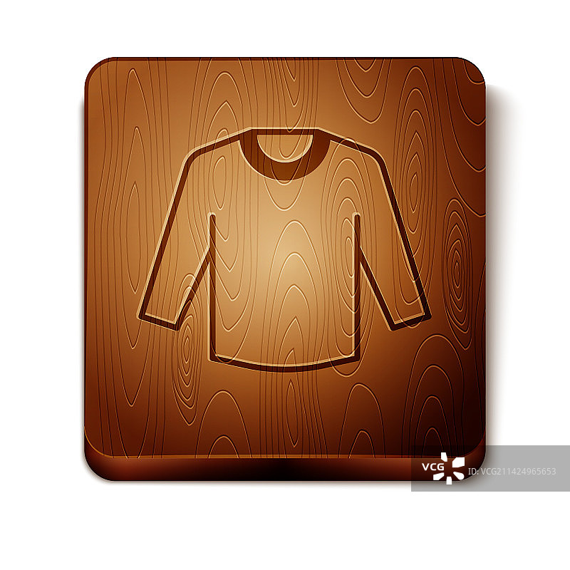 白色背景上的棕色毛衣图标图片素材