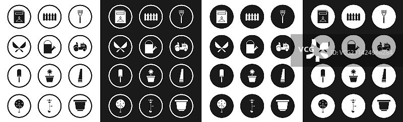 花园耙浇水壶手工园艺套装图片素材