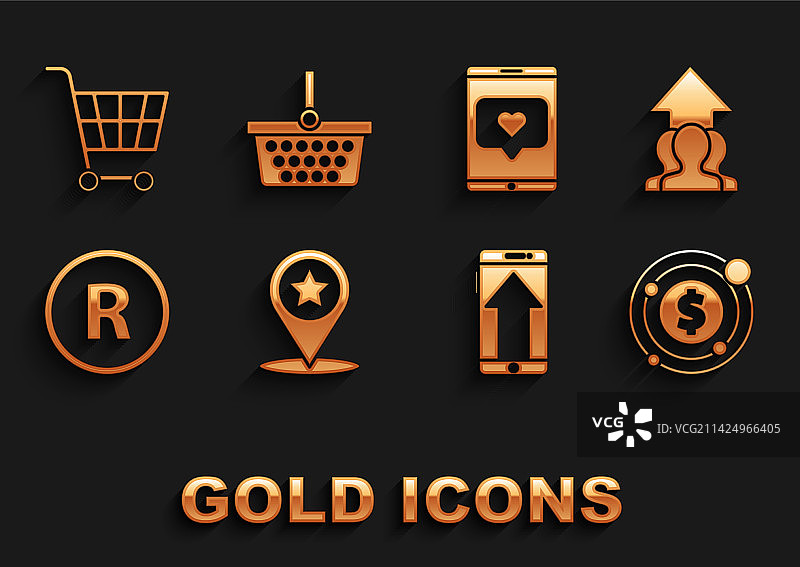 地图指针与星星增长图图片素材