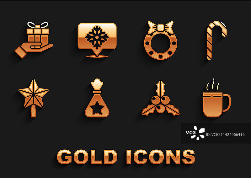 圣诞老人礼品袋圣诞拐杖糖套装图片素材