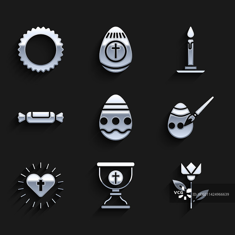 复活节彩蛋圣杯郁金香图片素材