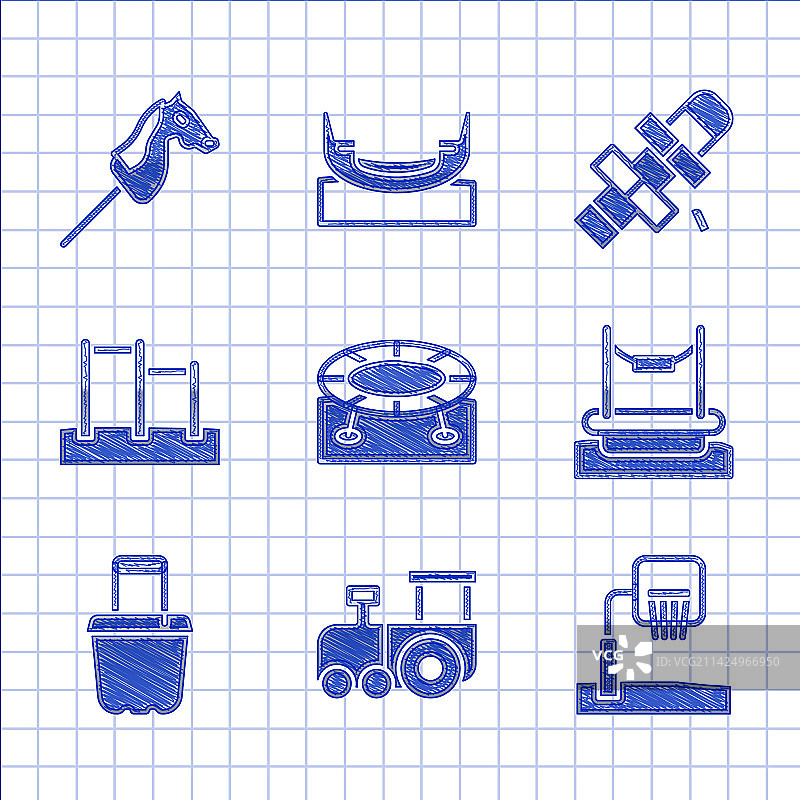 跳跳床玩具火车篮球套装图片素材