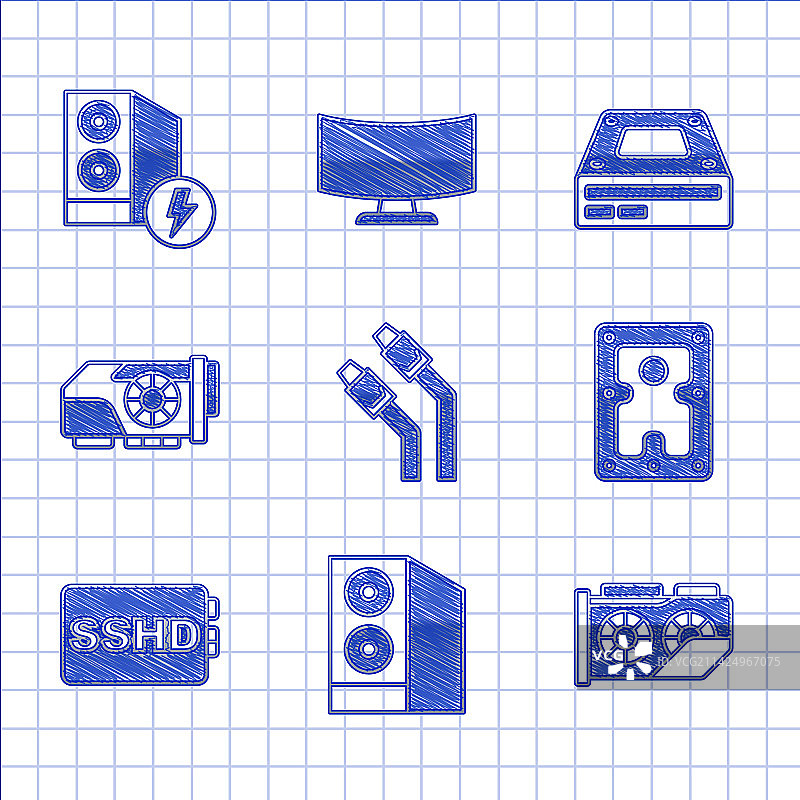 电脑网线网络组件图片素材
