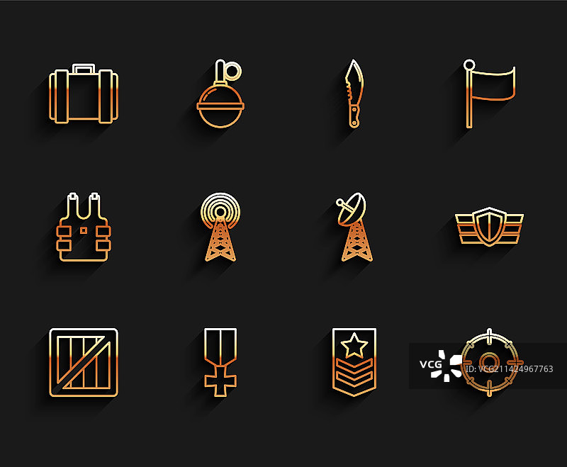 军用弹药箱奖励勋章素材图片素材