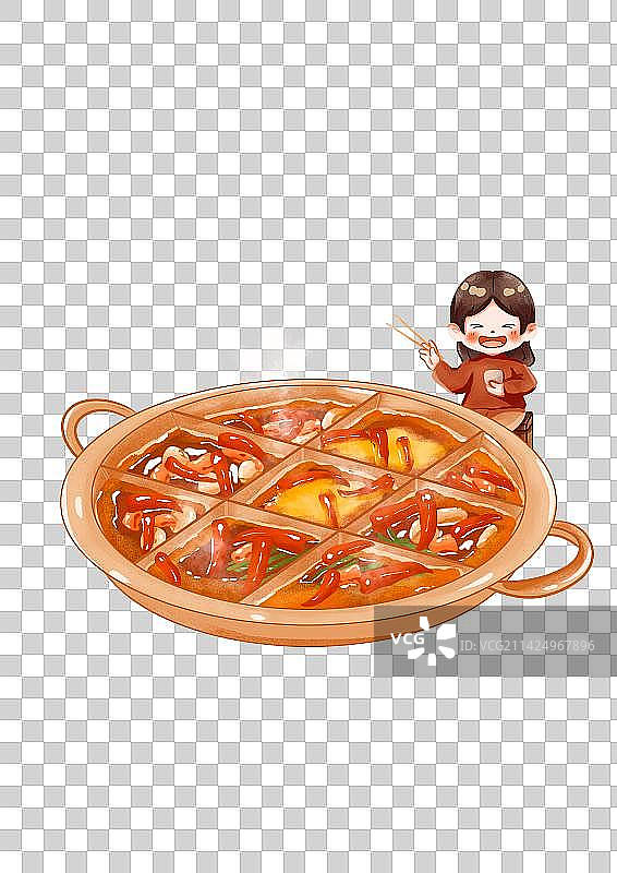 重庆火锅插画元素免抠图片素材