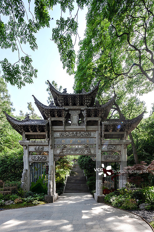 杭州万松书院石牌坊图片素材