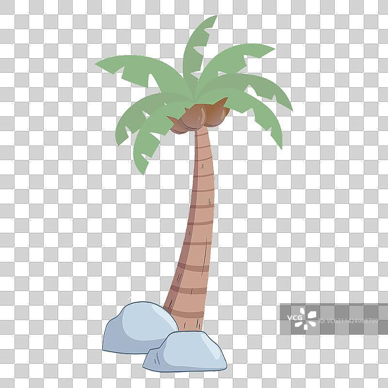 插画元素椰子树图片素材