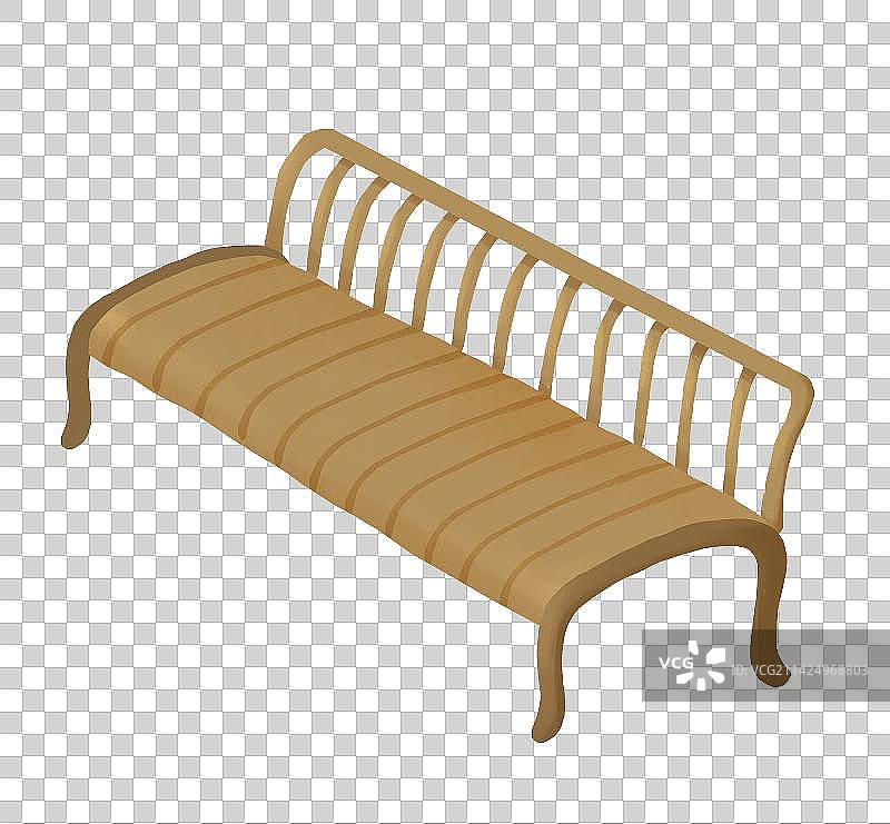 插画元素公园长椅图片素材