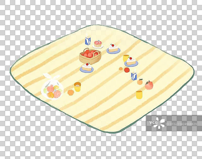 春天露营插画元素人物场景图片素材