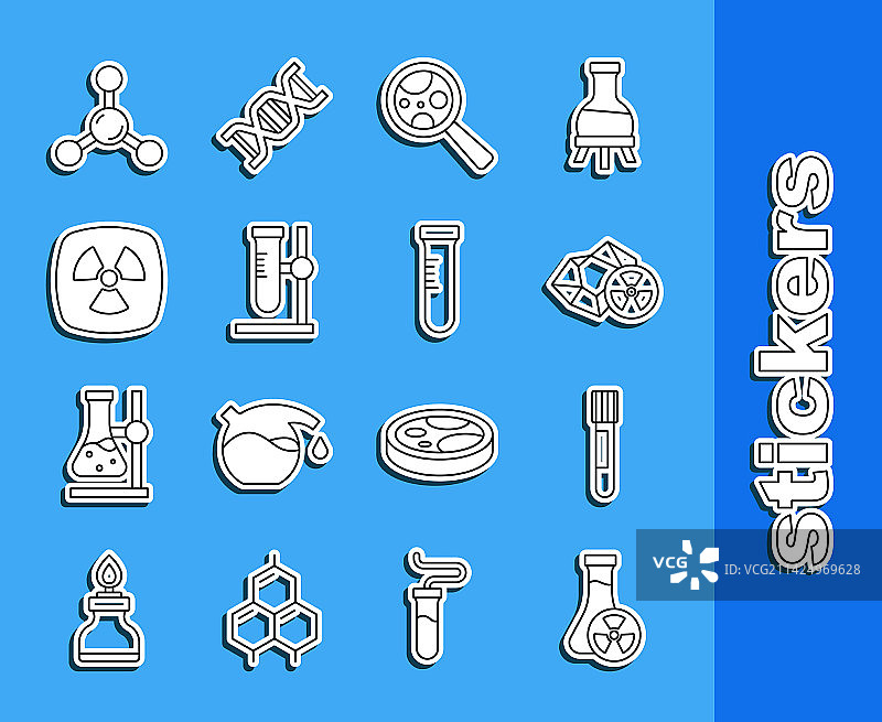 装有放射性毒液的试管图片素材