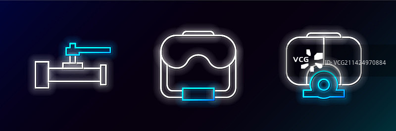 潜水面罩和金属管道图片素材