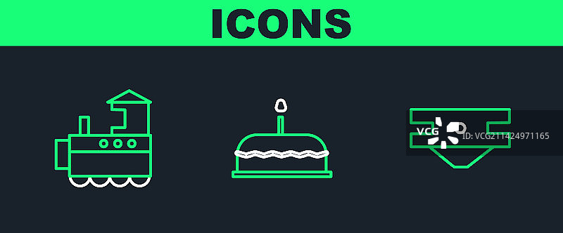 婴儿尿布、玩具火车和蛋糕图片素材