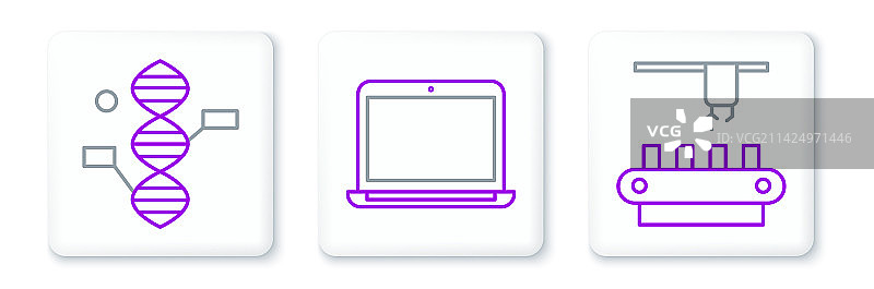 流水线工厂传送带DNA符号图片素材