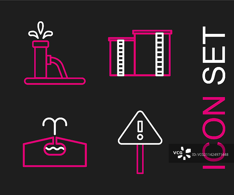 油田三角形中的感叹号素材图片素材