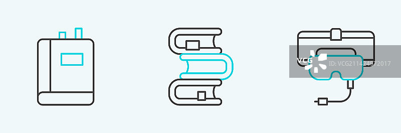 虚拟现实眼镜书籍图标图片素材