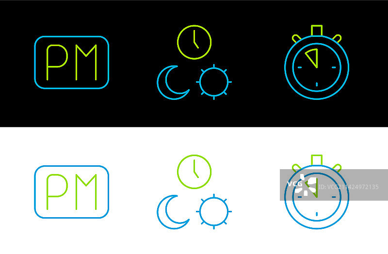 昼夜时间秒表设计图片素材