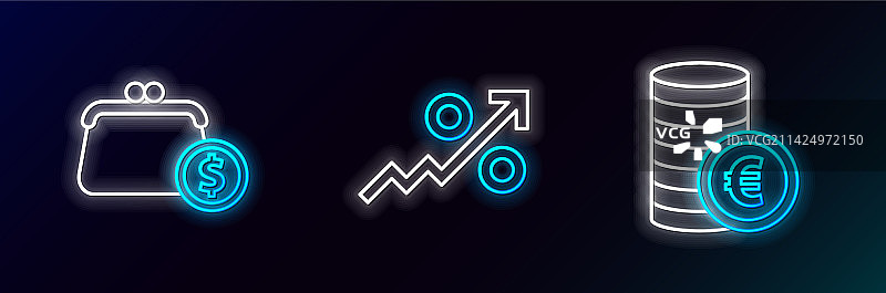 欧元硬币与钱包图片素材