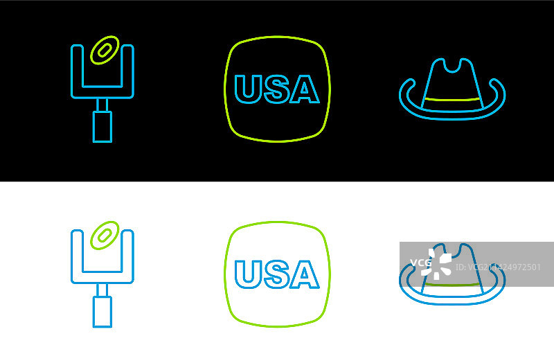 西部牛仔帽橄榄球图片素材