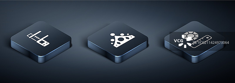 2.5D卡尺和刻度宝石图片素材