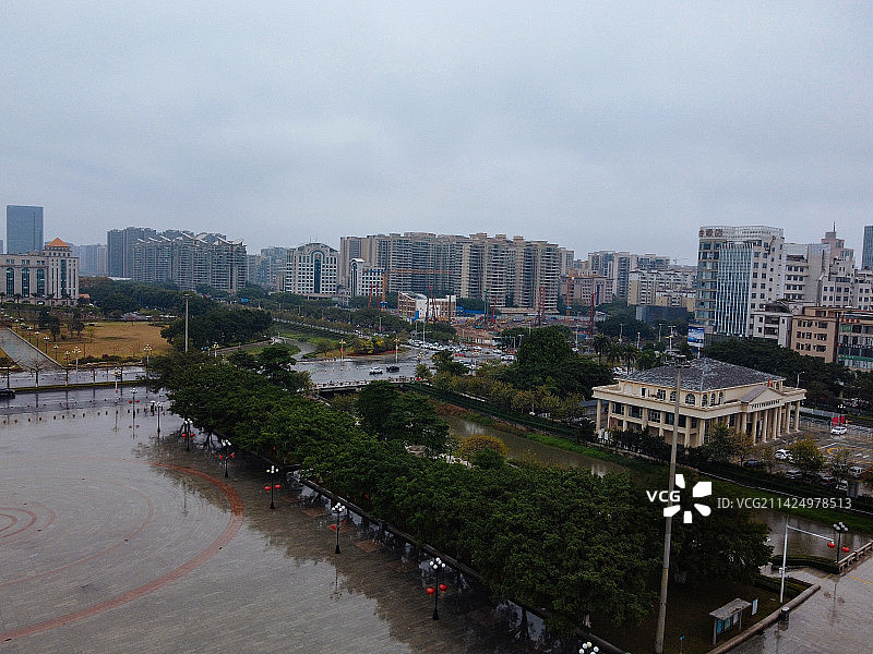 花都区 花都广场 花都人民公园 天贵路 公益路 航拍 (99)图片素材