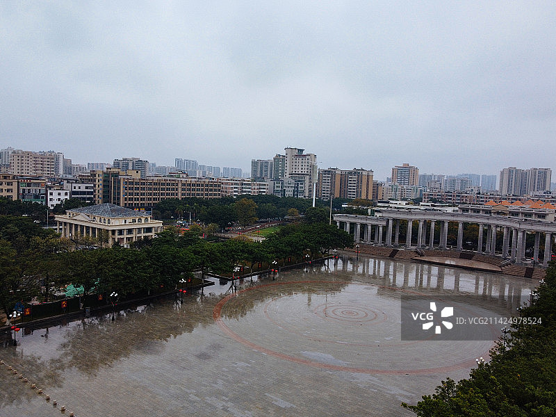 花都区 花都广场 花都人民公园 天贵路 公益路 航拍 (99)图片素材