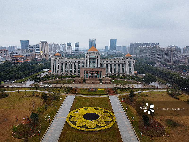 花都区 花都广场 花都人民公园 天贵路 公益路 航拍 (99)图片素材