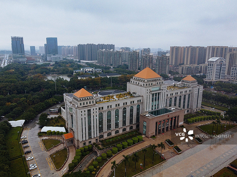 花都区 花都广场 花都人民公园 天贵路 公益路 航拍 (99)图片素材