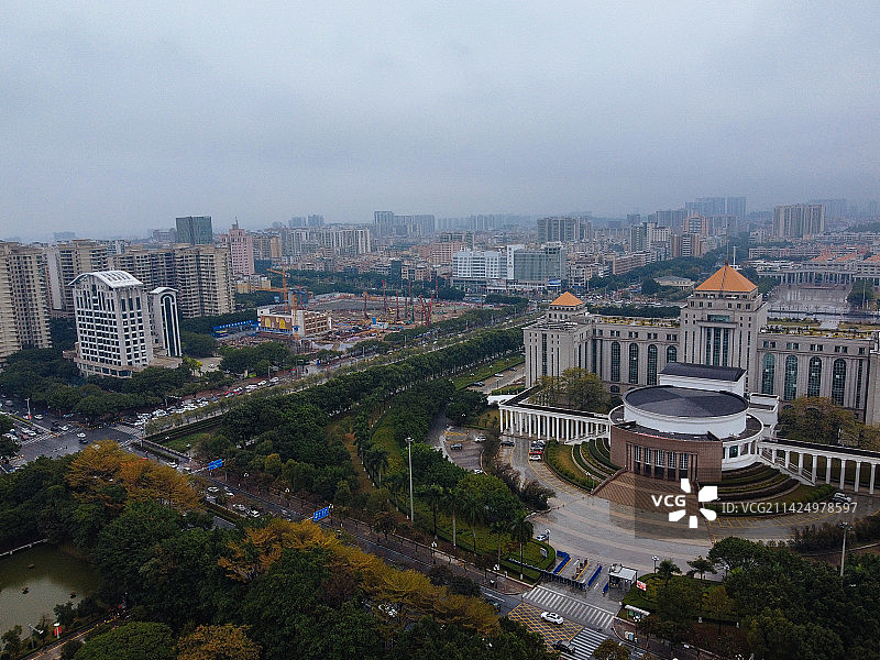 花都区 花都广场 花都人民公园 天贵路 公益路 航拍 (99)图片素材