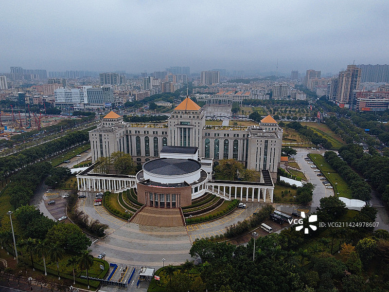 花都区 花都广场 花都人民公园 天贵路 公益路 航拍 (99)图片素材
