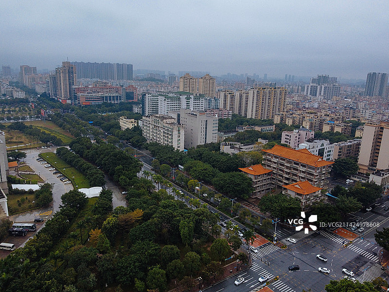 花都区 花都广场 花都人民公园 天贵路 公益路 航拍 (99)图片素材