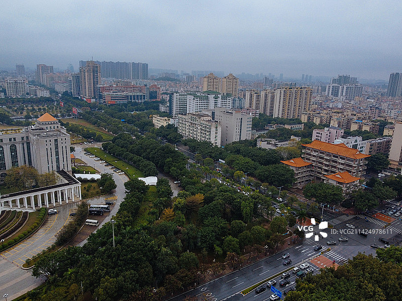 花都区 花都广场 花都人民公园 天贵路 公益路 航拍 (99)图片素材