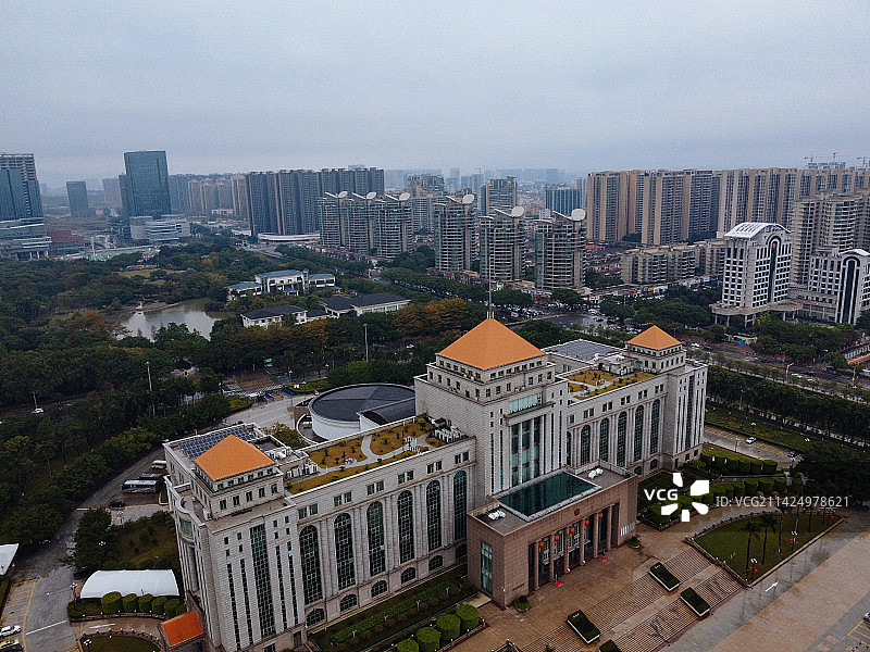 花都区 花都广场 花都人民公园 天贵路 公益路 航拍 (99)图片素材