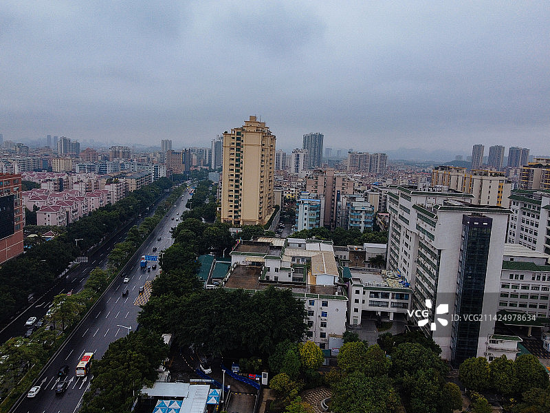 花都区 花都广场 花都人民公园 天贵路 公益路 航拍 (99)图片素材