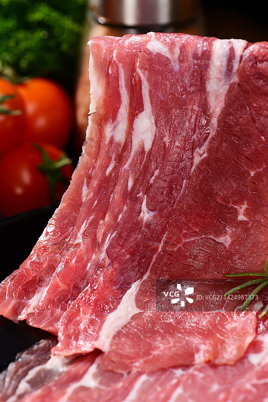 牛肉片特写图片素材