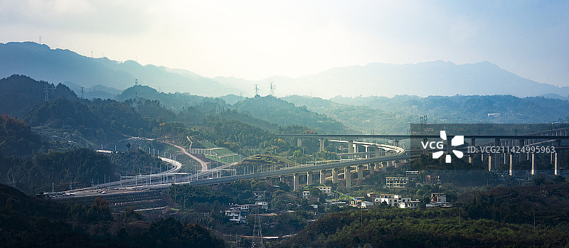 山区铁路桥图片素材