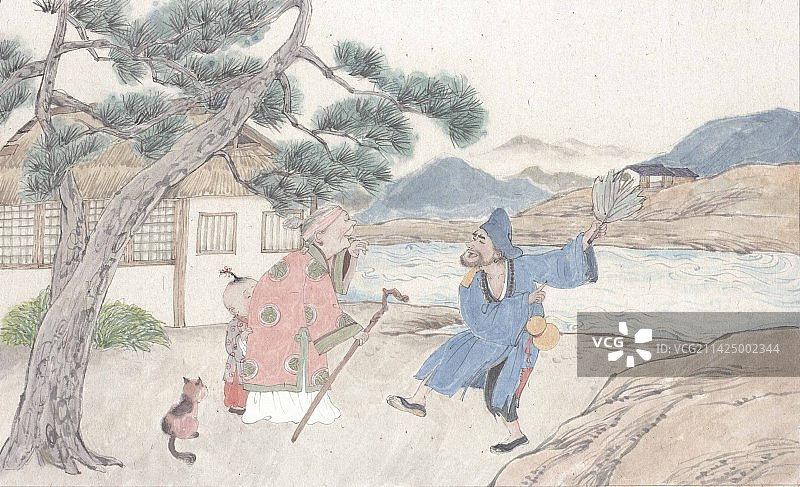 济公，飞来峰的故事图片素材