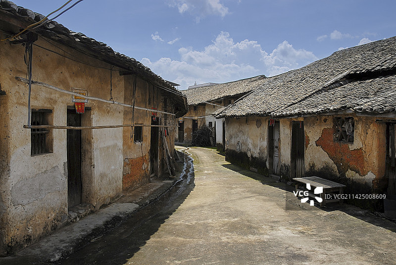 陈氏大屋跨，梅县程江镇西山村，客家围屋，围龙屋图片素材