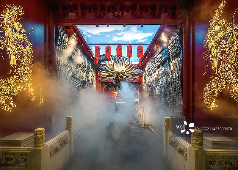 重庆 十八梯 中华神龙图片素材