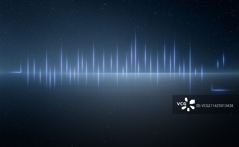 夜空映衬下的海景-抽象科技概念背景图片素材