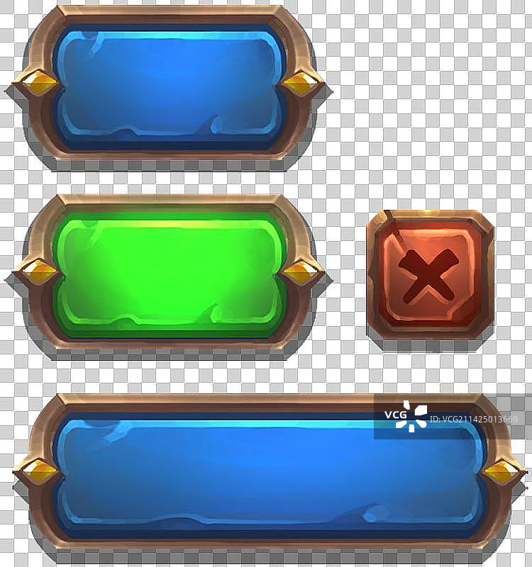 暗黑风格厚重游戏按钮图片素材