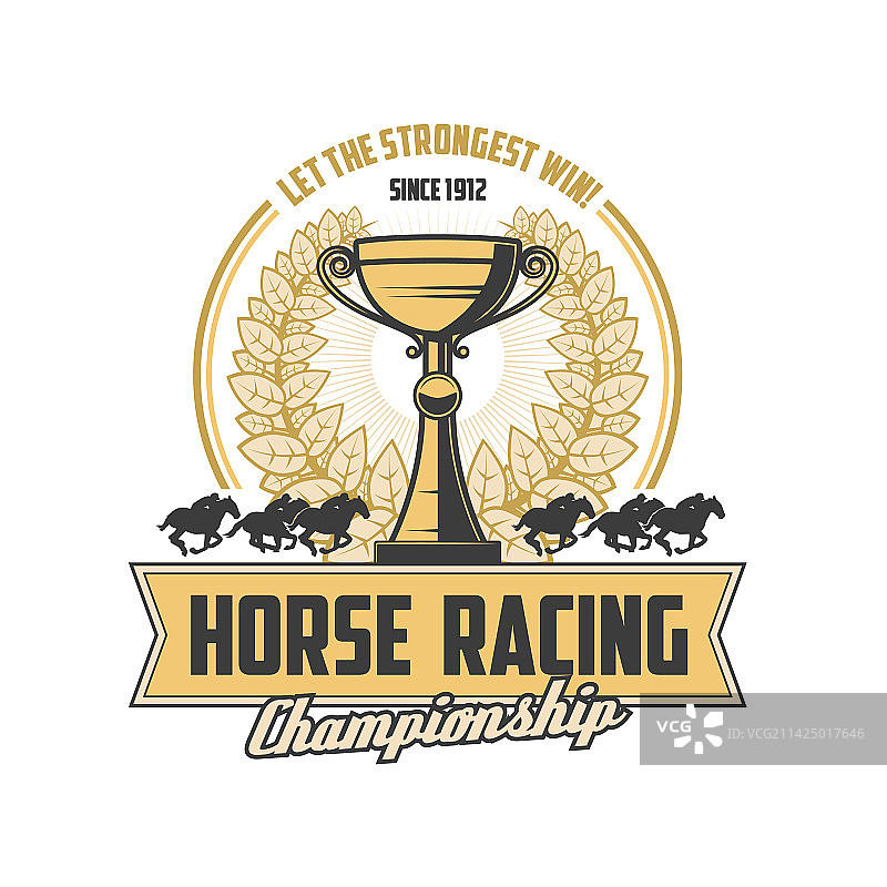 赛马：赛马、骑师与奖杯图片素材