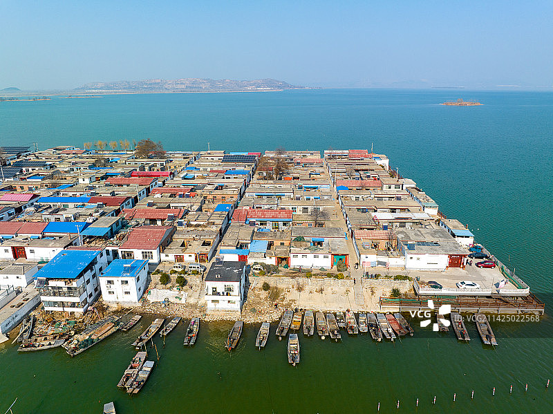 航拍泰安东平湖风光图片素材
