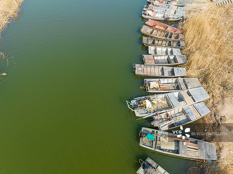 航拍泰安东平湖风光图片素材