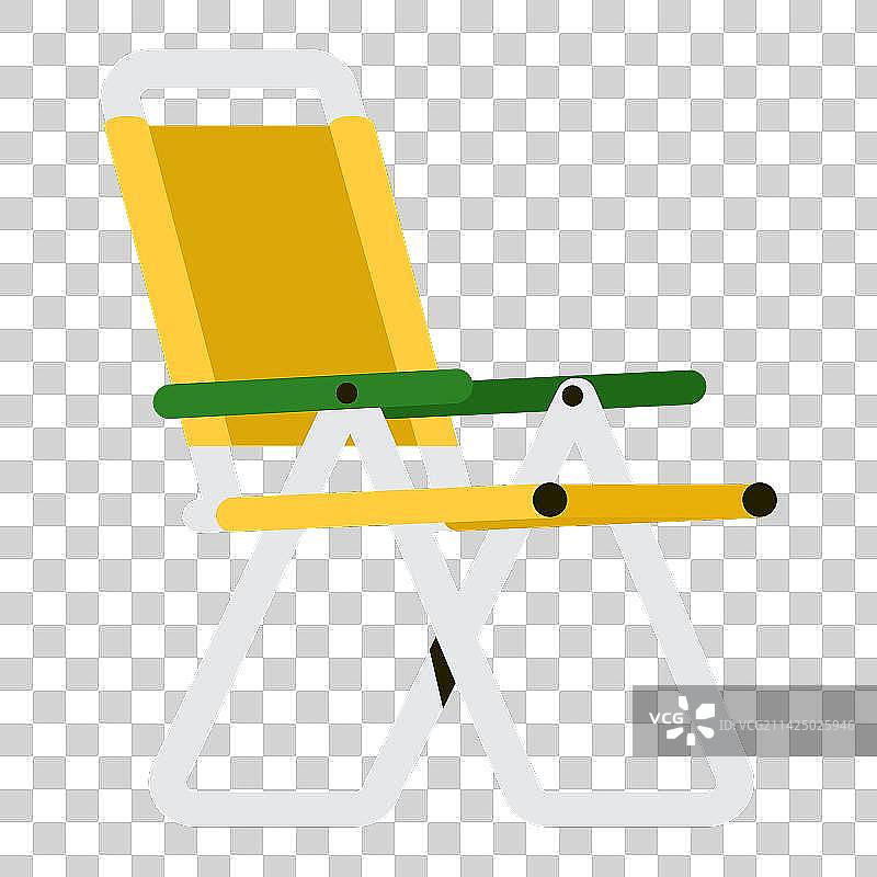 露营休闲黄色折叠椅免抠元素图片素材