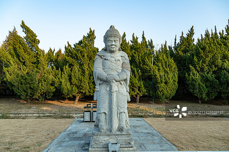 安徽滁州凤阳明朝明皇陵景区神道石像生图片素材