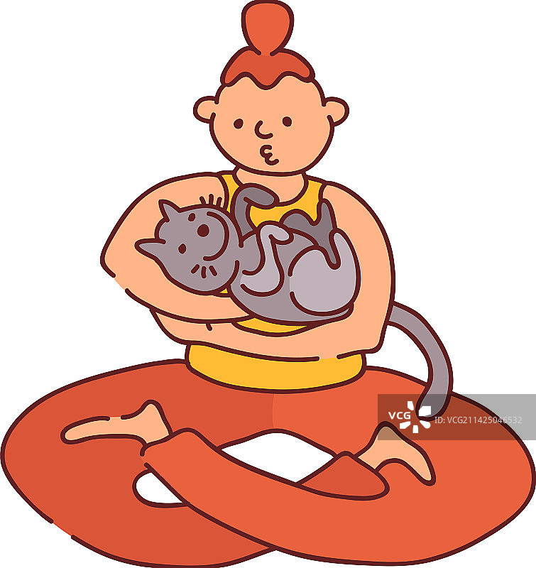 宠物爱好者卡通构图图片素材