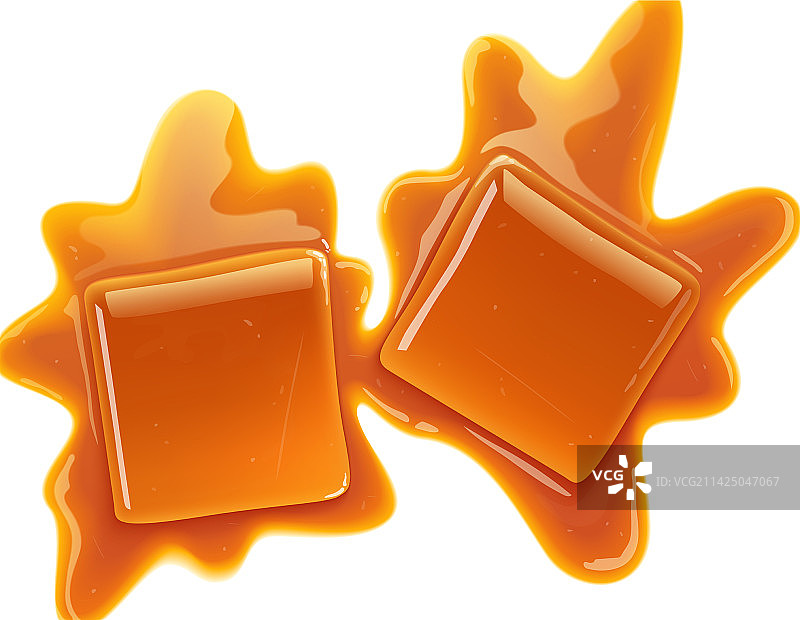 逼真的焦糖融化图片素材