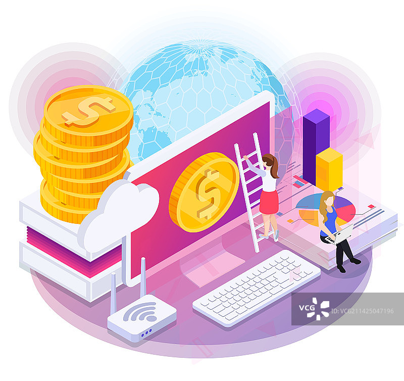 金融职场人物构成图片素材